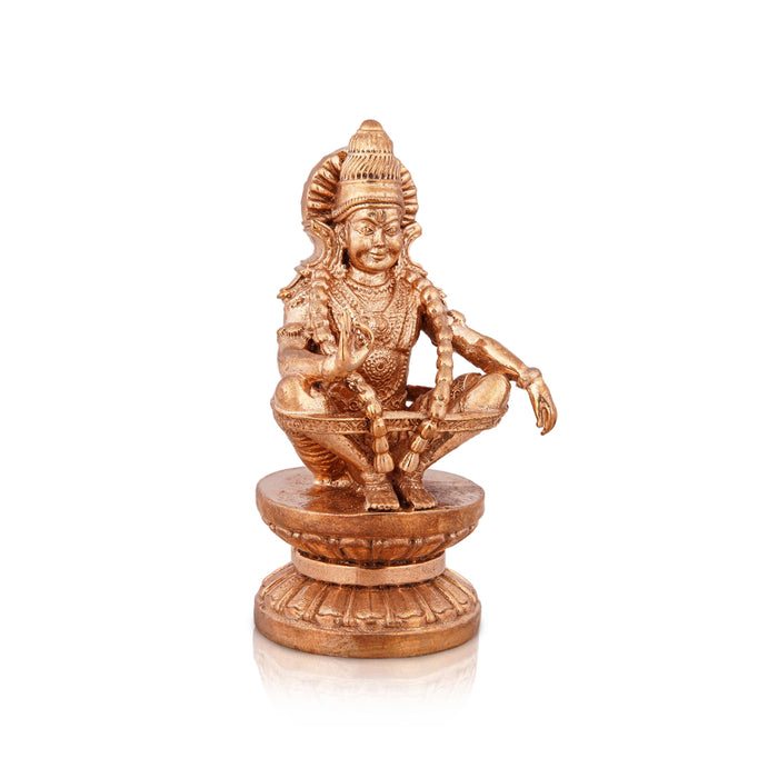 Ayyappan Statue - 2.75 x 1.5 Inches | Panchaloha Statue/ Ayyappa Idol/ Ayyappan Vigraham for Pooja/ 170 Gms - Panchaloha Murties