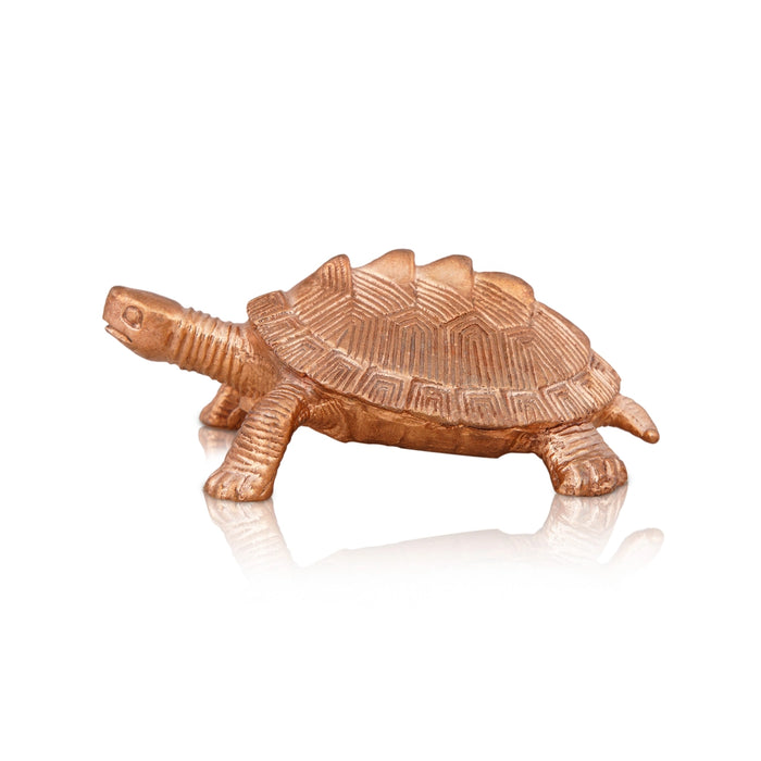 Tortoise Statue - 1 x 3.5 Inches | Panchaloha Statue/ Tortoise Idol for Home Decor/ 250 Gms Approx - Table Stand Accessories
