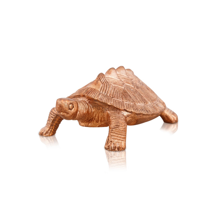 Tortoise Statue - 1 x 3.5 Inches | Panchaloha Statue/ Tortoise Idol for Home Decor/ 250 Gms Approx - Table Stand Accessories