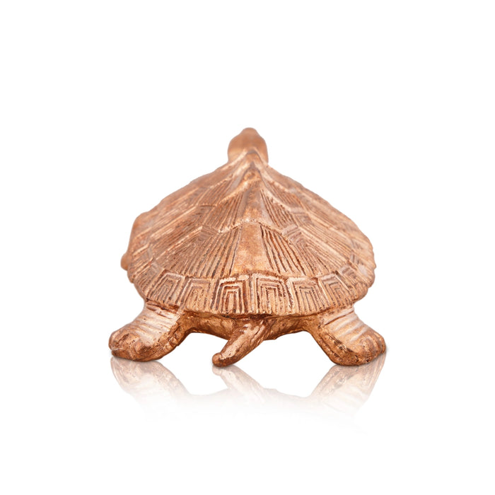 Tortoise Statue - 1 x 3.5 Inches | Panchaloha Statue/ Tortoise Idol for Home Decor/ 250 Gms Approx - Table Stand Accessories