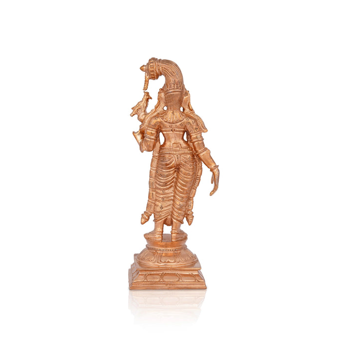 Goda Devi - 7 x 3.5 Inches | Panchaloha Statue/ Standing Andal Statue for Pooja/ 635 Gms Approx - Panchaloha Murties