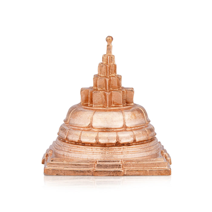 Maha Meru Shree Yantra - 2 x 2 Inches | Panchaloha Mahameru Yantra/ Sri Chakra Maha Meru for Pooja/ 285 Gms