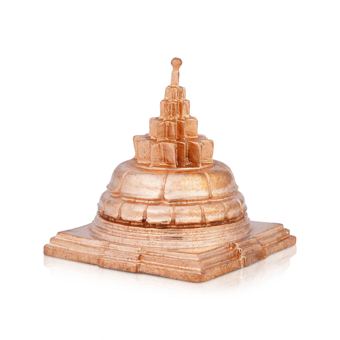 Maha Meru Shree Yantra - 2 x 2 Inches | Panchaloha Mahameru Yantra/ Sri Chakra Maha Meru for Pooja/ 285 Gms