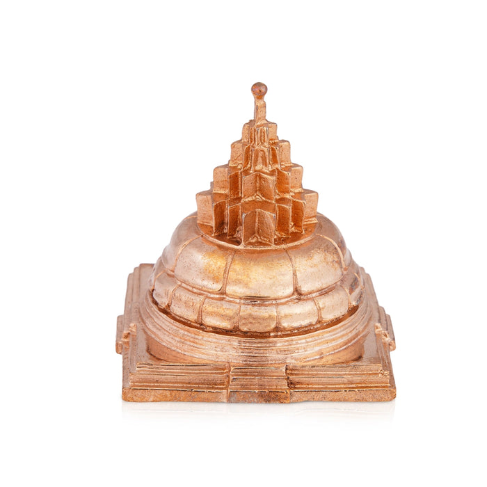 Maha Meru Shree Yantra - 2 x 2 Inches | Panchaloha Mahameru Yantra/ Sri Chakra Maha Meru for Pooja/ 285 Gms