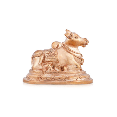 Nandi Statue - 2 x 3 Inches | Panchaloha Statue/ Nandi Murti for Pooja/ 200 Gms Approx