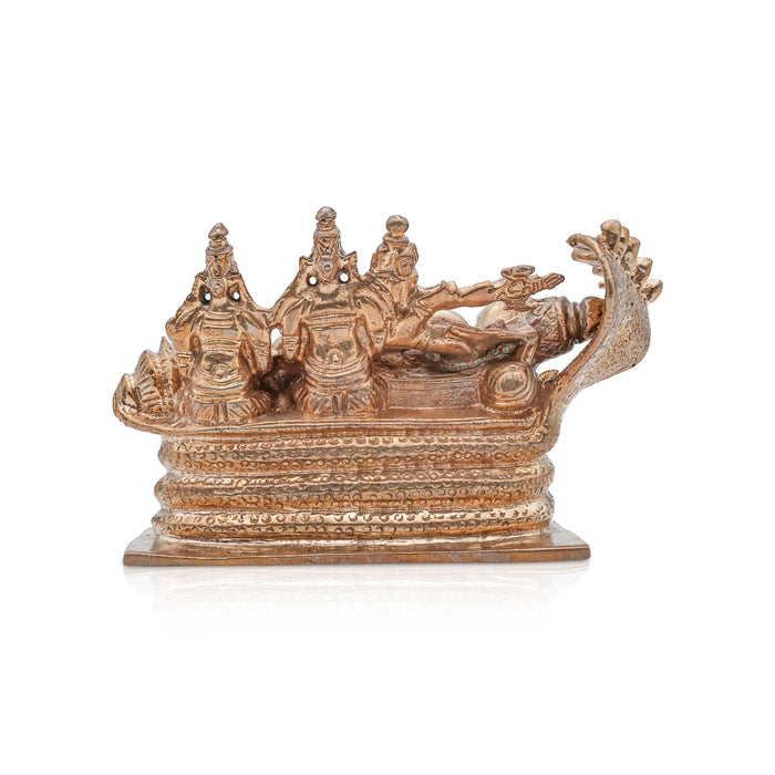 Sri Ranganathar Statue With Sheshnag - 2.5 x 4 Inches | Panchaloha Idol/ Ranganathaswamy Idol for Pooja - Panchaloha Murties