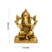 Lakshmi Idol & Ganesh Idol Sitting On Base Pair - 3 x 2 Inches/ Brass Idol/ Ganpati Murti&Laxmi Murti for Pooja - Brass Murties
