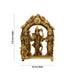 Ram Darbar Murti With Arch - 3.75 x 2.5 Inches | Antique Brass Idol/ Ram Darbar Idol for Pooja - Brass Murties