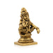 Ayyappan Statue Sitting On Base - 2.5 x 1.5 Inches | Antique Brass Idol/ Ayyappa Idol for Pooja - Brass Murties