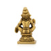 Ayyappan Statue Sitting On Base - 2.5 x 1.5 Inches | Antique Brass Idol/ Ayyappa Idol for Pooja - Brass Murties