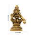 Ayyappan Statue Sitting On Base - 2.5 x 1.5 Inches | Antique Brass Idol/ Ayyappa Idol for Pooja - Brass Murties