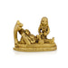 Vishnu Lakshmi Idol With Sheshnag - 2 x 2.5 Inches | Antique Brass Idol/ Laxmi Vishnu Murti for Pooja - Brass Murties