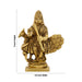 Murugan Statue With Peacock - 3 x 2.5 Inches | Antique Brass Idol/ Kartikeya Statue Standing On Base for Pooja - Brass Murties