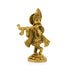 Flute Krishna Murti Standing On Base - 4 x 2.5 Inches | Antique Brass Idol/ Krishna Idol for Pooja - Brass Murties
