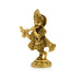 Flute Krishna Murti Standing On Base - 4 x 2.5 Inches | Antique Brass Idol/ Krishna Idol for Pooja - Brass Murties