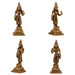 Perumal Sridevi Bhudevi Idol Set - 4 x 1.5 Inches | Antique Brass Idol/ Balaji Murti Sridevi Bhudevi for Pooja - Brass Murties