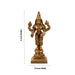 Perumal Sridevi Bhudevi Idol Set - 4 x 1.5 Inches | Antique Brass Idol/ Balaji Murti Sridevi Bhudevi for Pooja - Brass Murties