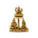 Kubera Lakshmi Statue With Chitralekha - 5 x 3.5 Inches | Antique Brass Idol/ Laxmi Kuber Idol for Pooja - Brass Murties