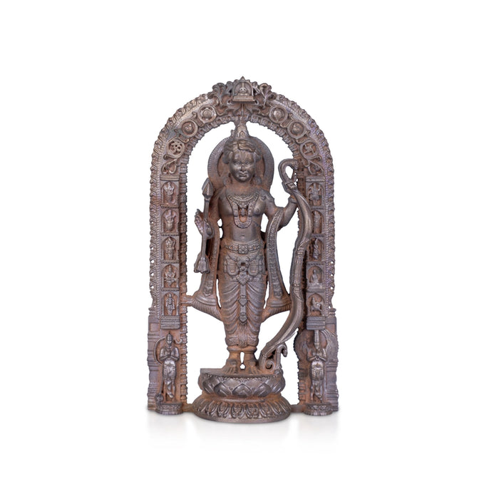 Ayothi Ramar With Arch Murti - 4.5 x 2.75 Inches | Copper Idol / Ayodhya Rama Statue for Pooja - Copper Murties