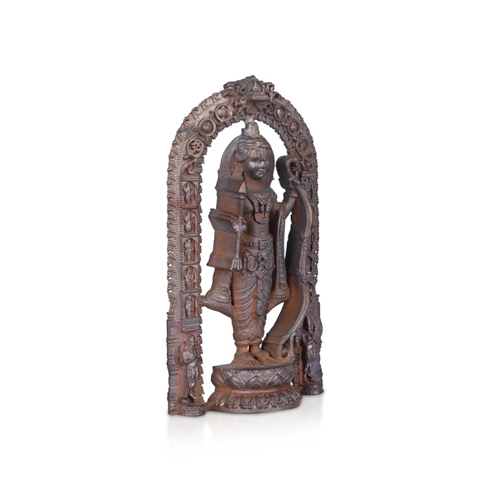 Ayothi Ramar With Arch Murti - 4.5 x 2.75 Inches | Copper Idol / Ayodhya Rama Statue for Pooja - Copper Murties