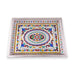 Serving Tray - 1.75 x 16 Inches | Silver & Gold Finish Plate/ Pooja Thali/ Meenakari Plate for Home - Pooja Plate & Tray