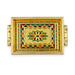 Serving Tray  - 7 x 10 Inches |  Silver & Gold Finish/ Aluminium Pooja Plate/ Meenakari Thali Plate for Home - Pooja Plate & Tray