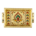 Choky Tray - 1.5 x 6 x 4 Inches | Meenakari Serving Tray/ Gold Polish Plate for Home - Pooja Plate & Tray