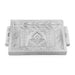 Serving Tray  - 7.1 x 10 Inches |  Silver & Gold Finish/ Aluminium Pooja Plate/ Meenakari Thali Plate for Home - Pooja Plate & Tray