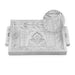 Serving Tray  - 7.1 x 10 Inches |  Silver & Gold Finish/ Aluminium Pooja Plate/ Meenakari Thali Plate for Home - Pooja Plate & Tray