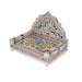 Sinhasan  - 8 x 5  Inches |  Silver & Gold Finish Aasan/ Meenakari Chowki/ Bajot for Deity - Pooja Aasan & Bajot & Pooja Mat