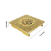 Bajot  - 12 x 12 Inches |  Chowki/ Silver & Gold Finish Manai/ Patla for Pooja - Pooja Aasan & Bajot & Pooja Mat