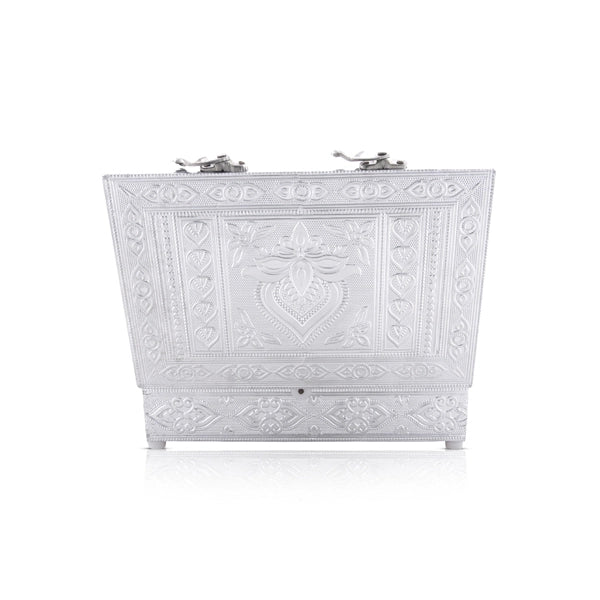 Pooja Box - 2.5 x 9 Inches | Gold & Silver Polish Storage Box/ Jewelry Box for Home