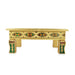 Bajot - 8 x 12 Inches | Silver & Gold Finish Manai/ Patla/ Meenakari Chowki for Pooja - Pooja Aasan & Bajot & Pooja Mat