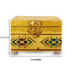 Pooja Box - 3 x 4 Inches | Wooden Storage Box/ Gold Meenakari Design Jewellery Box for Home - Pooja Box