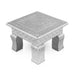 Bajot  - 2.5 x 8 x 8 Inches |  Silver & Gold Finish Chowki/ Aluminium Manai/ Patla for Pooja - Pooja Aasan & Bajot & Pooja Mat