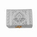 Pooja Box - 3 x 6 Inches | Storage Box/ Silver & Gold Finish Box/ Jewellery Box for Home - Pooja Box & Paduka