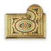 Bajot - 2.5 x 15 x 10 Inches | Meenakari Design Chowki/ Golden Polish Manai Palagai for Pooja/ 1.395 Kgs Approx - Pooja Aasan & Bajot & Pooja Mat