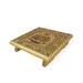 Bajot  - 10 x 10 Inches |  Chowki/ Silver & Gold Finish Manai/ Patla for Pooja - Pooja Aasan & Bajot & Pooja Mat