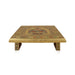 Bajot  - 10 x 10 Inches |  Chowki/ Silver & Gold Finish Manai/ Patla for Pooja - Pooja Aasan & Bajot & Pooja Mat