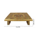 Bajot  - 10 x 10 Inches |  Chowki/ Silver & Gold Finish Manai/ Patla for Pooja - Pooja Aasan & Bajot & Pooja Mat