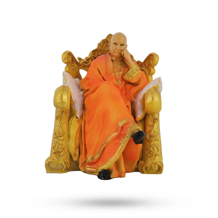 Delhi Guruji Idol – 4 X 3.25 Inches | Decorative Guruji Murti / Spiritual Home Decor Statue
