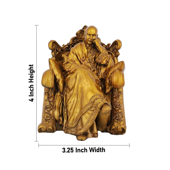 Delhi Guruji Idol – 4 X 3.25 Inches | Decorative Guruji Murti / Spiritual Home Decor Statue