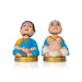 Bobble Head Chettiar Chettichi Pair- 4.5 X 3 Inches | Blue Colour Mama Mami Bobble Head Doll For Home Decor - Table Stand Accessories