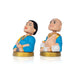 Bobble Head Chettiar Chettichi Pair- 4.5 X 3 Inches | Blue Colour Mama Mami Bobble Head Doll For Home Decor - Table Stand Accessories