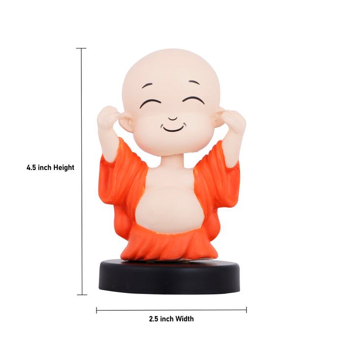 Bobble Head Figurine  - Happy Buddha - 4.5 Inches |  Bobble Head Statue for Home Decor/ Assorted Design