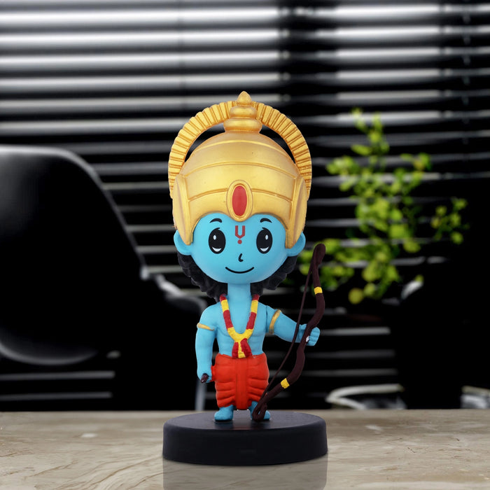 Shree Ram Bobblehead Idol  - 5 x 2.5 Inches | Bobblehead Ram Statue for Car Dashboard Decor