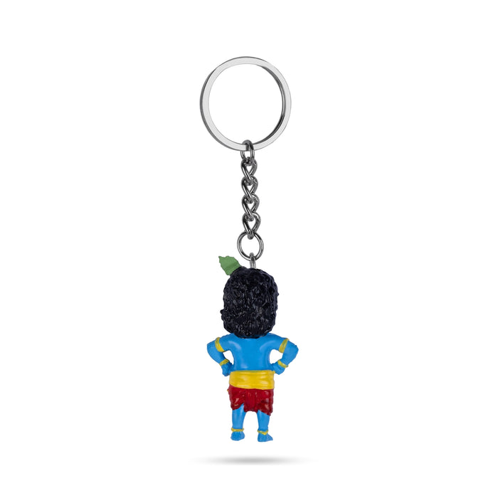 Standing Krishna Design Key Chain - 2 x 0.5 Inches | Key Ring/ Key Holder For Gifting, Car And Bike - Key Chain & Key Holder
