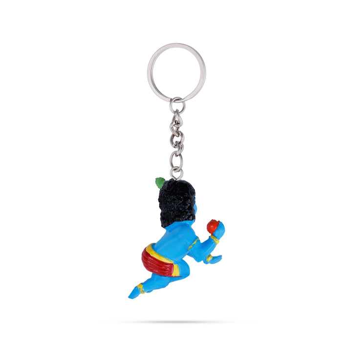 Laddu Gopal Murti Design Key Chain - 2 X 2.25 Inches | Key Ring/ Key Holder For Gifting, Car And Bike - Key Chain & Key Holder