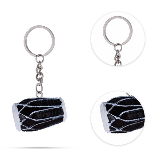 Dholak Design Key Chain - 0.1 X 1.5 Inches | Key Ring/ Key Holder For Gifting, Car And Bike - Key Chain & Key Holder