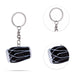 Dholak Design Key Chain - 0.1 X 1.5 Inches | Key Ring/ Key Holder For Gifting, Car And Bike - Key Chain & Key Holder